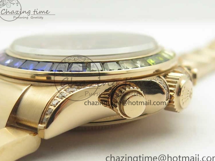 1230 Daytona 116595RBOW RG Rainbow Crystal BLF Best Edition Black Dial on RG Bracelet A RelaxedFit 3353